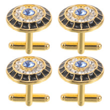 10Paren Franse Manchetknoop Set Met Metalen En Kristallen Tuxedo Studs