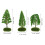 6Pcs Miniature Tree Models Green Plastic Flocking for Sand Table Decor 9