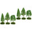 6Pcs Miniature Tree Models Green Plastic Flocking for Sand Table Decor 5