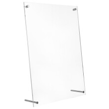 2Pcs White Acrylic Certificate Frame Clear Office Photo Display