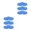 6Pcs Blue Cooling Hard Hat Sweat Liners Absorbent Reusable Pads 4