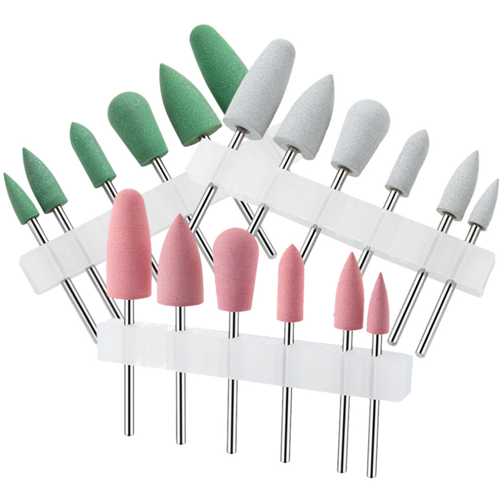 Inoomp 54Pcs Manicure Nail Drill Bits Silicone Cuticle Cleaner For Home Salon