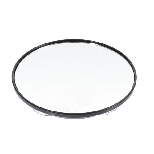 2Pcs Durable Black Suction Cup Makeup Mirror Clear Magnified View 1