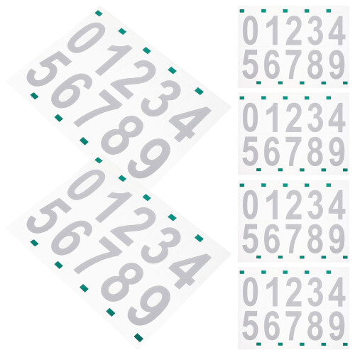 24Sets White Reflective Adhesive Number Decals for Mailbox Outdoor Use 1