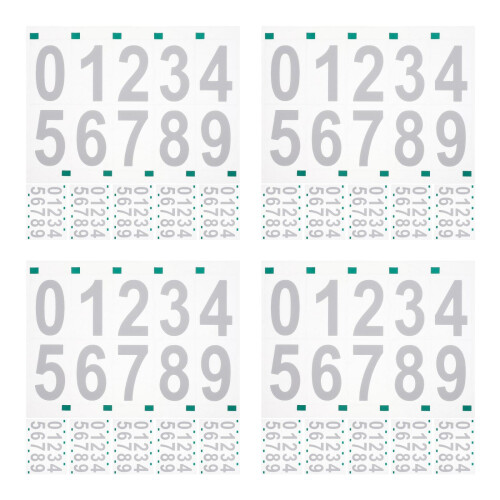 24Sets White Reflective Adhesive Number Decals for Mailbox Outdoor Use 2