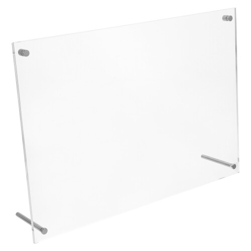 2Pcs White Acrylic Certificate Frame Clear Office Photo Display 2
