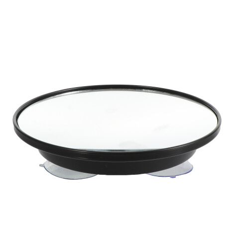 2Pcs Durable Black Suction Cup Makeup Mirror Clear Magnified View 2