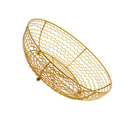 3Pcs Golden Multi-Purpose Drain Basket Wire Fruit and Vegetable Holder 1