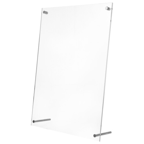 2Pcs White Acrylic Certificate Frame Clear Office Photo Display 1