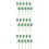 30Pcs Glittered Paper Drinking Monstera Theme 10