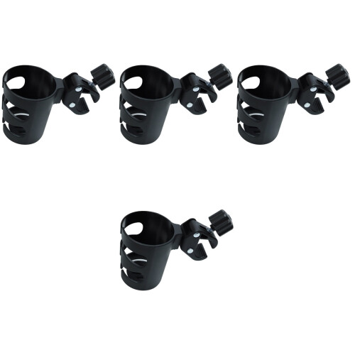 4Pcs Compact Black Stroller Safe Drink Rack 2