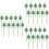 30Pcs Glittered Paper Drinking Monstera Theme 8