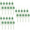 30Pcs Glittered Paper Drinking Monstera Theme 9
