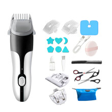 3Pcs Electric Hair Clipper Rechargeable Black with LCD Display Durable
