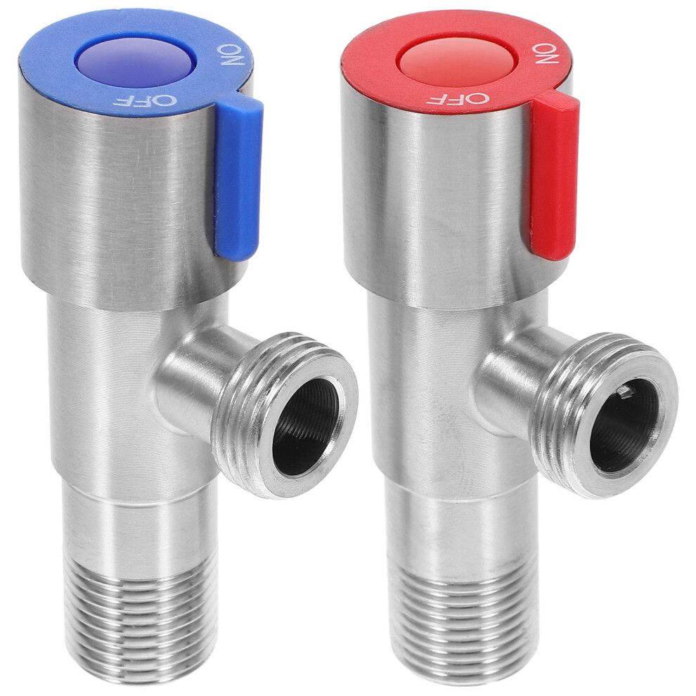 6Pcs Stainless Steel Angle Stop Valves For Bathroom Sink Toilet Use 3631992448685