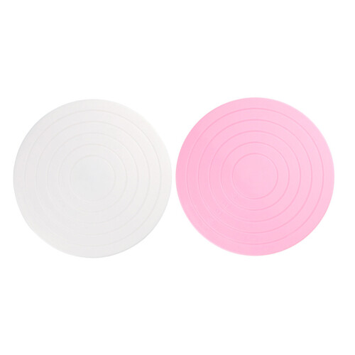 6Pcs Compact Plastic Rotating Cake Stand for DIY Decorating and Baking