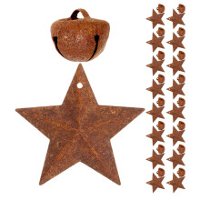 96Pcs Antique Style Metal Jingle Bells Dark Brown for Wedding and Xmas