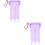 2Pcs Wear-Resistant Violet Plastic Dart Cases Organizer 8
