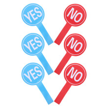 12Pcs Foam Voting Paddles Yes No Classroom Judging Boards with Handles