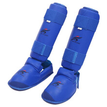 MMA Mixed Martial Arts Leg Instep Pads for Kids - Taekwondo Karate Kung Fu Sparring Equipment - Link Blue XL