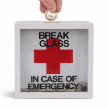 Money Box Emergency Fund Break Glass Savings