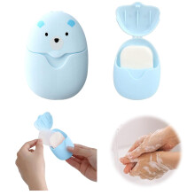 Travel Soap Sheets Portable Soap Flakes Box Backpacking Essentials Disposable Travel Wash Hand Foaming Soap On The Go Camping Accessories Hiking Eco
