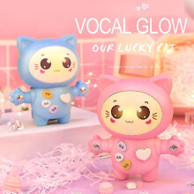 (Pink) Cute Electronic Music Scale Kitty Toys Parent-Child Interaction Toy Cartoon Rercorder
