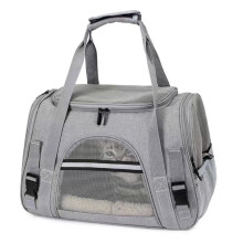 Pet Carrier for Small Dogs and Cats with Breathable Mesh, Three Entrances and Soft Plush Pad