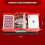 (Red) Hand Cranked Pokercard Shuffler Efficient Card Shuffling Device for Home/Outgoing 2