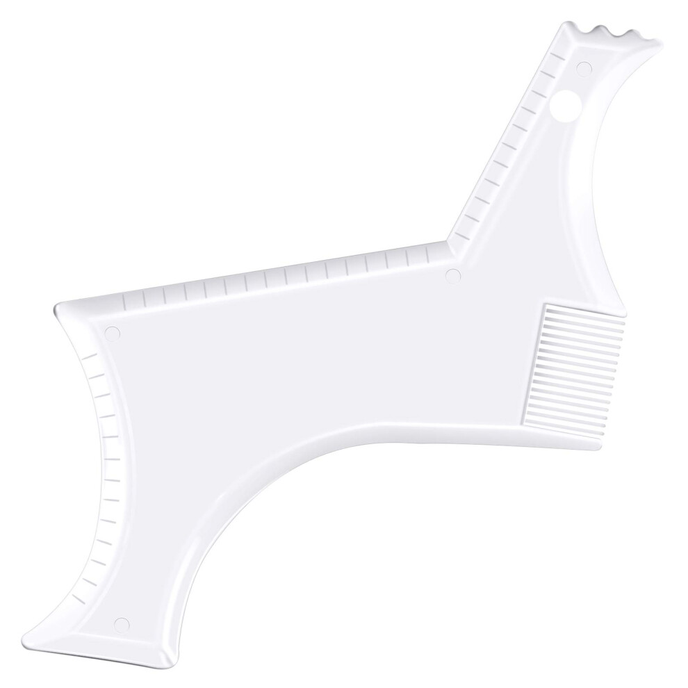 Beard Shaping Tool with BuiltIn Comb, Transparent Beard Lineup Template for Men Grooming