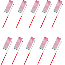 10pcs Gymnastics Ribbon Set 4M Rainbow Twirling Dance Ribbon with Flashing Star Wand for Kids