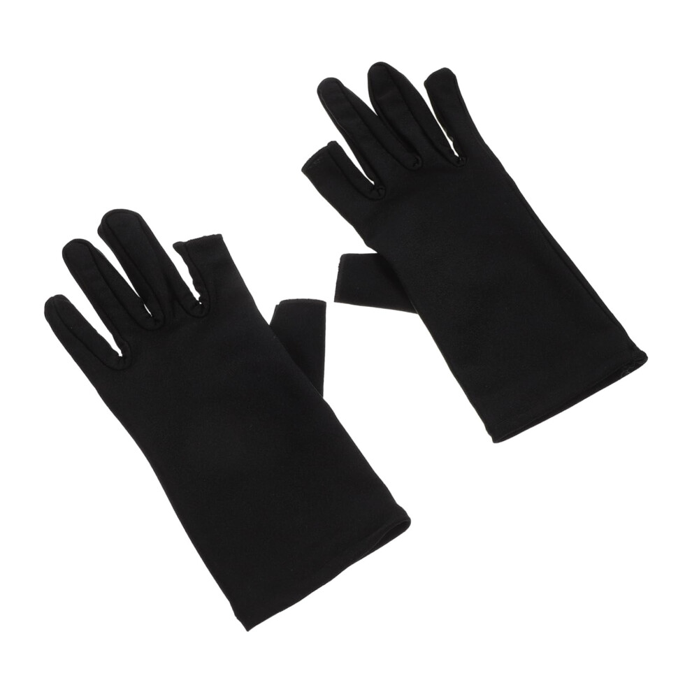 UV Protection Gloves Breathable Half Finger Design for Nail Art and Manicure