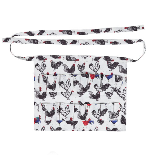 12 Pocket Egg Gathering Apron Hands Durable Holder for Chicken Duck Goose Red
