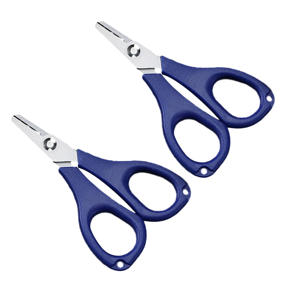2Pcs Stainless Steel Fishing Line Scissors Braided Line Cutter With Non Slip Grip For Saltwater Freshwater 9174973470939