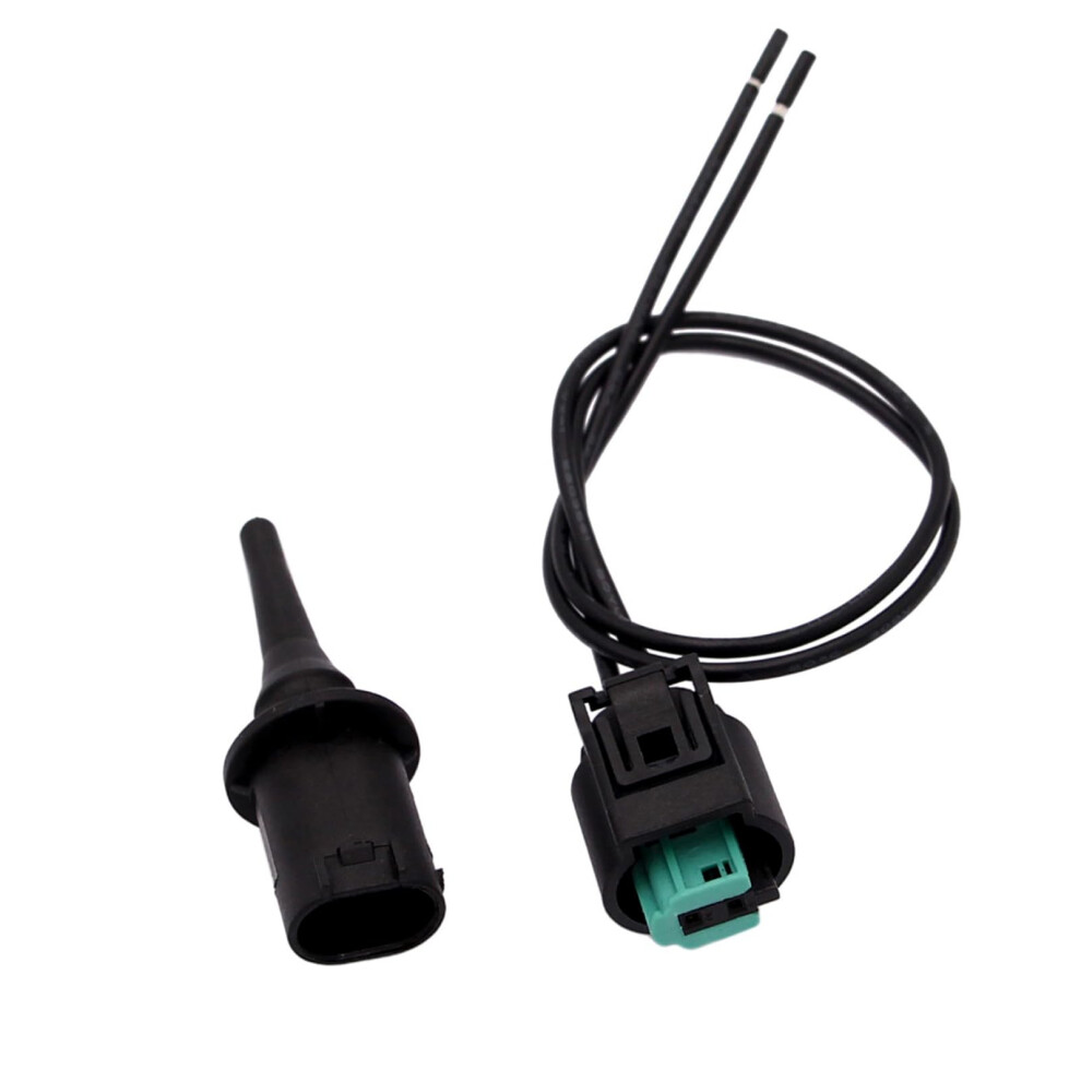 2 Pcs Ambient Air Temperature Sensor Kit With Connector Plug Oem 0075421318 For Mercedes Benz Black 9455672798075