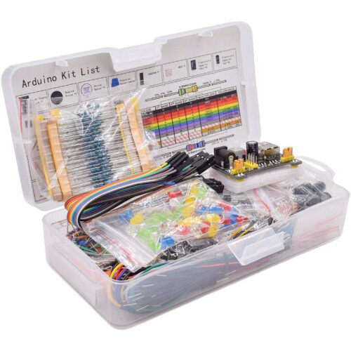 830 TiePoint Breadboard Starter Kit Electronics Component Set with Storage Box and LED Assortment 2