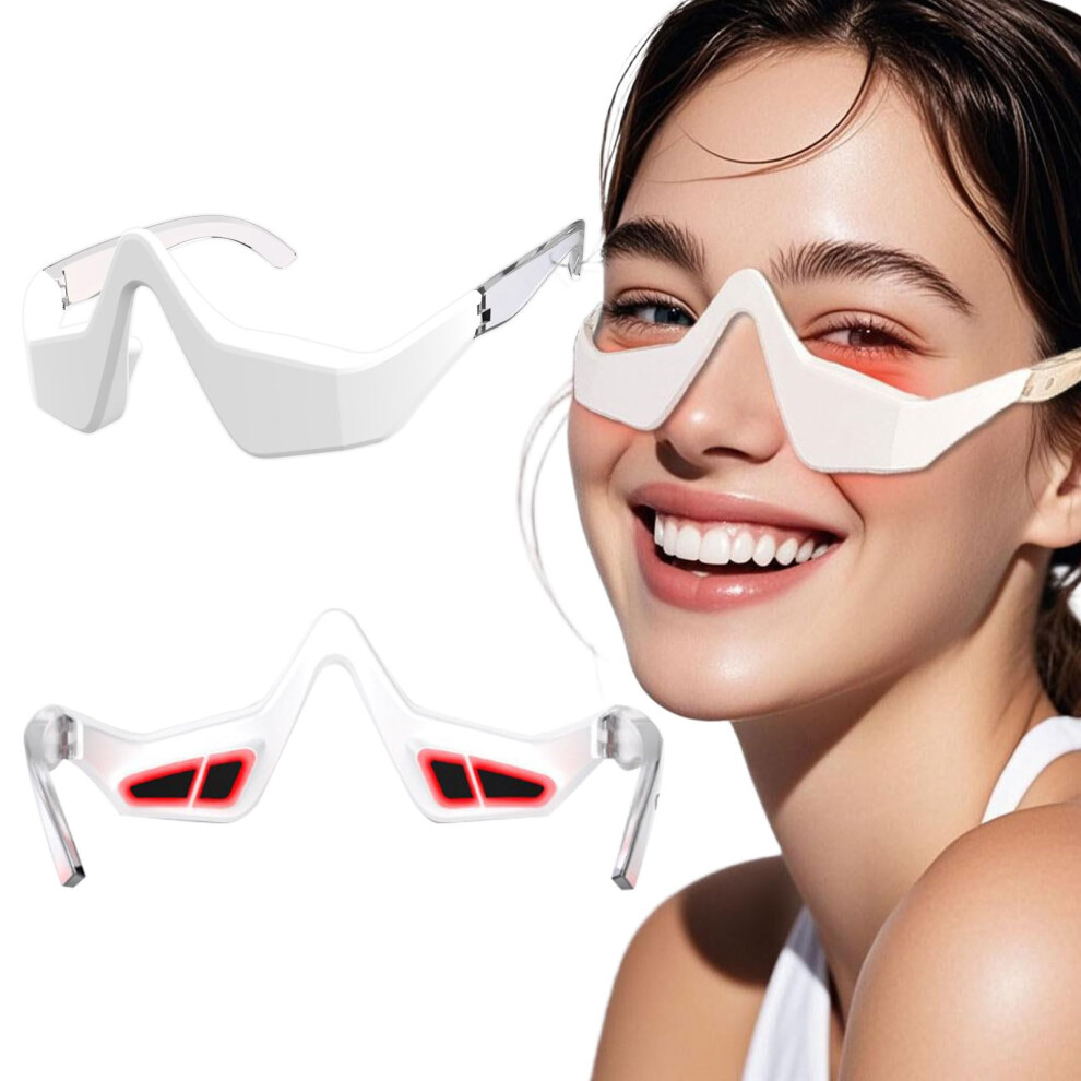 Red/Light/Dark Therapy Glasses For Eye Bags, Circles, Wrinkles And Puffiness With Massage Modes