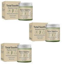 3x Total Relief-Magnesium Massage Cream - Fast-Acting Muscle & Nerve Soothing Formula for Back, Neck, Hands, Knees