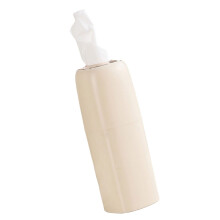 Car Tissue Holder Round ABS Refillable Cylinder for Center Console and Travel Hygiene