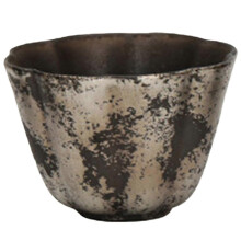 (Qingyou, Silver) Vintage Ceramic Tea Cup Hand-made Afternoon Tea Cup Accompanying Present