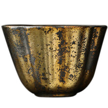 (Qingyou, Glod) Vintage Ceramic Tea Cup Hand-made Afternoon Tea Cup Accompanying Present