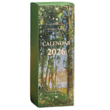 (D) Aesthetic Art Decorative Calendar Ornament 12 Month Perpetual Calendar Flip Design for Home/Office Desk