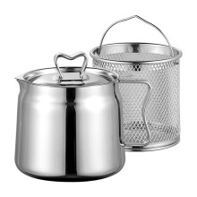 (Love style, B) Large Capacity Fine Mesh Oil Filter Kettle Easy Using Oil Dregs Separate Tank for Kitchen Home