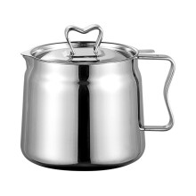 (Love style, A) Large Capacity Fine Mesh Oil Filter Kettle Easy Using Oil Dregs Separate Tank for Kitchen Home