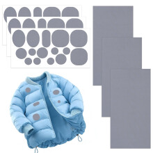 TAIANJI 48 Pcs Down Jacket Repair Patch Nylon 2 Styles Repair Patch Waterproof Patches Tape Self Adhesive Puffer Jacket for Tent Clothes Sleeping Ba