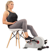 Sunny Health Fitness Magnetic Under Desk Pedal Exerciser Dual Function Mini Exercise Cycle Bike With Low Profile Design