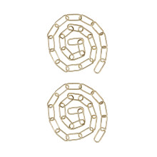 Heavy Duty Warm Brass 10 Gauge Steel Chain Set for Hanging Lights and Plants, Supports 60lbs