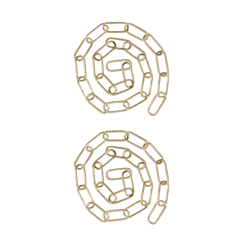 Heavy Duty Warm Brass 10 Gauge Steel Chain Set For Hanging Lights And Plants, Supports 60Lbs 9113335723870