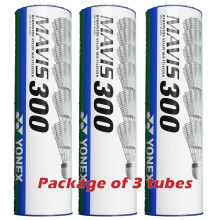 Yonex Mavis 300 Badminton Shuttlecocks Yellow white 3 Tubes