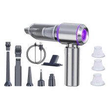(1500 3Filter Elemen, Silver Purple) 16000PA 100W Cordless Handheld Vacuum Cleaner and Blower - Rechargeable Mini Portable Vacuum for Home and Car